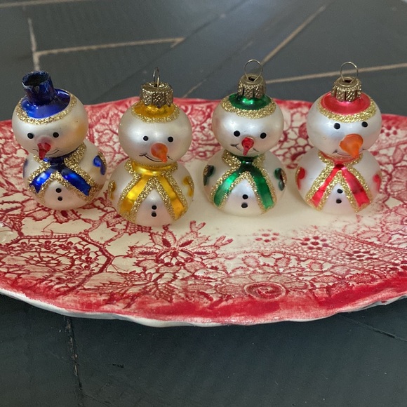 ⛄️Antique Vintage⛄️Mercury Glass Snowman Ornaments - Picture 9 of 9